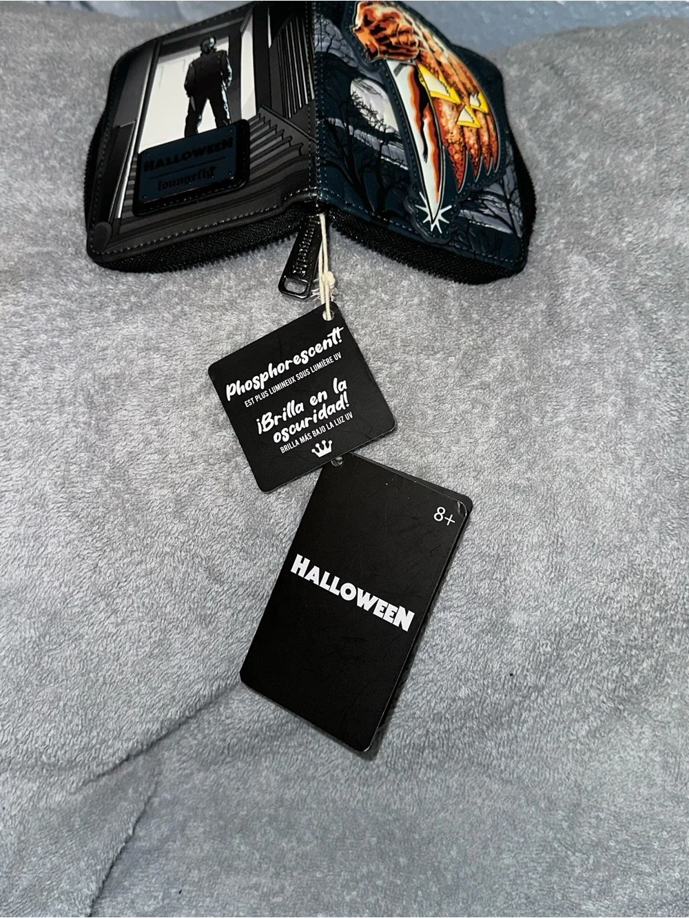 Halloween Michael Myers Loungefly Zip Wallet - Black & Orange